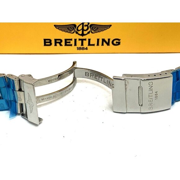 Breitling Men's Watch Replacement Bracelet Silver Stainless Steel Band 2… - Picture 5 of 10